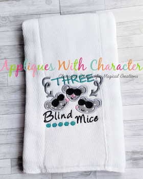 Three Blind Mice Applique Nursery Rhyme Design