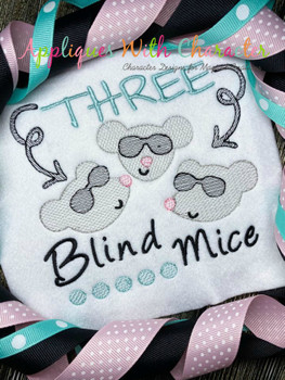 Three Blind Mice Sketch Nursery Rhyme Design