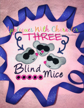 Three Blind Mice ZZ Stitch Nursery Rhyme Design