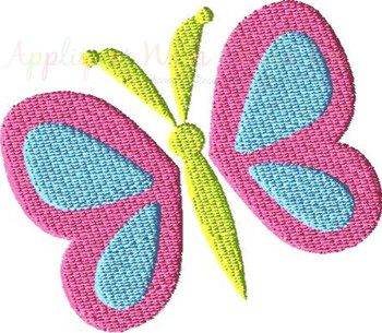 Butterfly Filled Stitch Embroidery Design