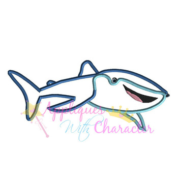 Finding Dory Whale Shark Movie Applique Design