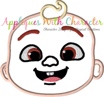 JJ Coco Full Face Applique Design