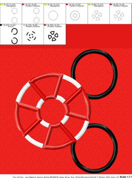 Life Preserver Cruise Mr Mouse Ears   Applique Design