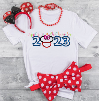 2023 Miss Mouse Head Applique Design