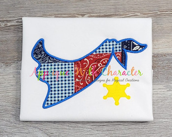 Sheriff Bandana & Badge Satin Stitch Applique Design