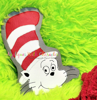 Cat Hat Bean Stitch Peeker Applique Design