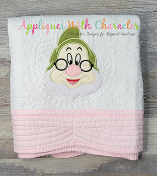 Snow White Doc Dwarf Full Face Applique Design