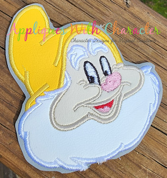Snow White Happy Dwarf Full Face Applique Design