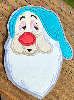 Snow White Sleepy Dwarf Full Face Applique Design