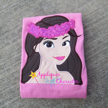Moana Island Girl Applique Embroidery Design