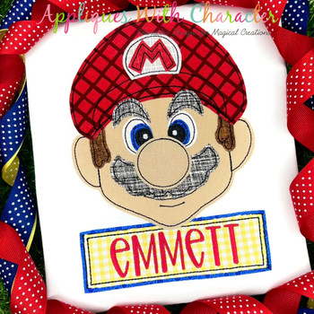 Mareo Face Bean Stitch Applique Design