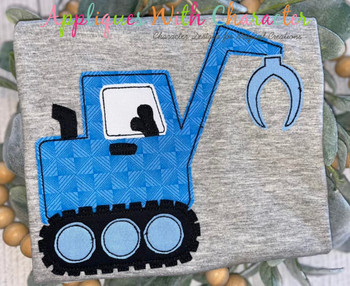 Grabber Crane Bean Stitch Applique Design
