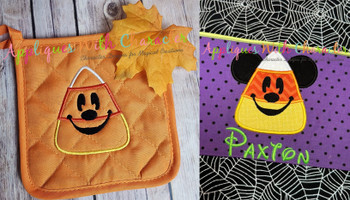 Halloween Candy Corn Applique Embroidery Design