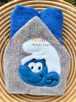 Boy Smurf Peeker Applique Design