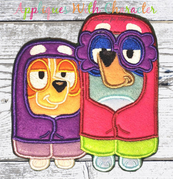 Bluey Janet and Rita Grannie Applique Design