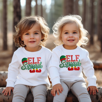 Elf Squad Applique Saying Sketch Embroidery Design