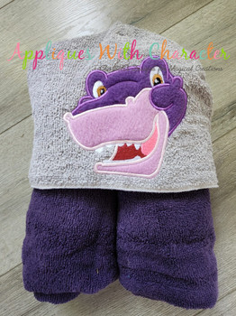 Chomper Dinosaur Peeker Applique Design