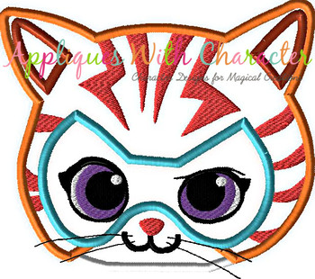 Super Kitty Ginny Peeker Applique Design