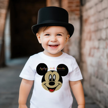 Mickey Mouse Smile Face Filled Stitch Design