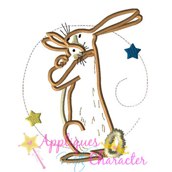 I Love You This Much Bunny Applique Design