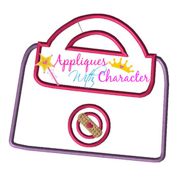 Doc McStuffins Bag Applique Embroidery Design