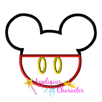 Mr Mouse Clubhouse Head Applique Design