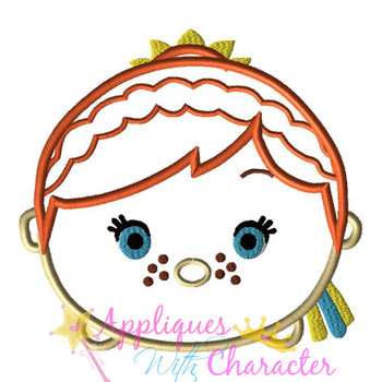 Frozen Anna Summer Tsum Tsum Applique Design
