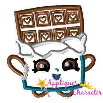 Shopikins Cheeky Chocolate Applique Design
