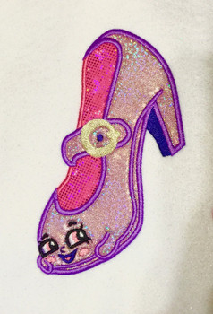 Shopikins Fancy High Heel Shoe  Applique Design