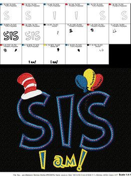 SIS I Am Applique Design