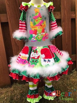 Shopkins Christmas Cupcake Applique Design