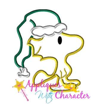 Peanut Christmas Bird Applique Design