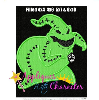 Nightmare Before Christmas Oogie Boogie Filled Stitch Design