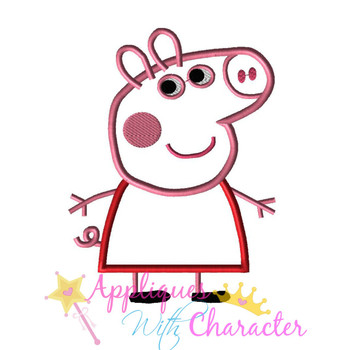 Peppa Pig Full Body Applique Embroidery Design