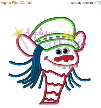 Troll Movie Kooper Applique Embroidery Machine Design 