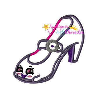 Shopkins Fancy High Heel Shoe Applique Embroidery Machine Design