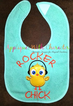 Rocking Chick Applique Embroidery Design