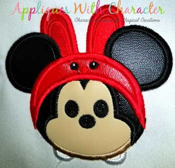 Mickey Mouse Easter Bunny Tsum Tsum Applique Design
