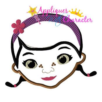 Doc McStuffins Full Face Applique Design