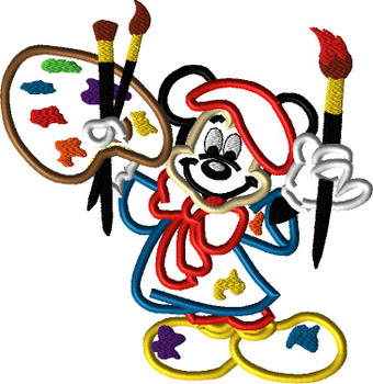 Mr Mouse Animators Palate Applique Design 