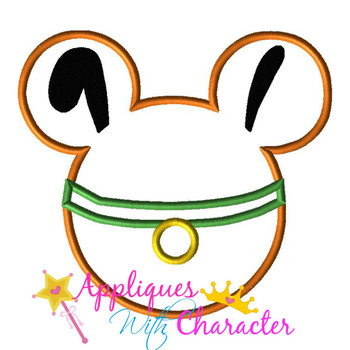 Pluto Mr Mouse Head Applique Embroidery Design