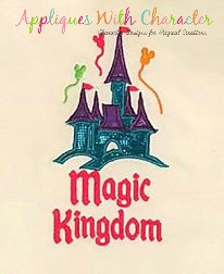 Magic Kingdom Castle Applique Embroidery Design