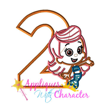 Bubble Guppies Molly TWO Applique Design