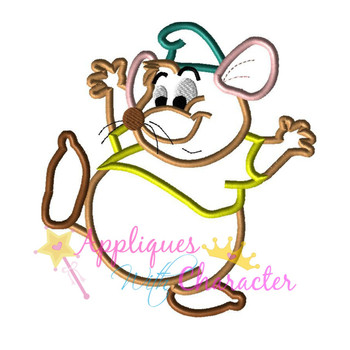 Cinderella Gus Mouse Applique Embroidery Design