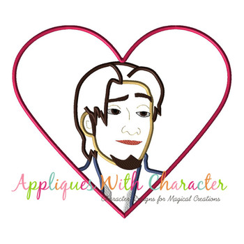Rapunzel Flynn Tangled  Heart Applique Design