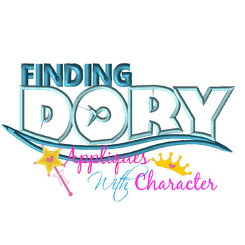Finding Dory Logo Applique Embroidery Design