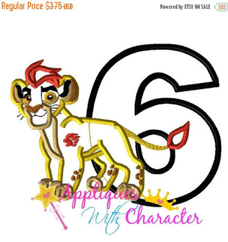 Lion Guard SIX Inspired Applique Design