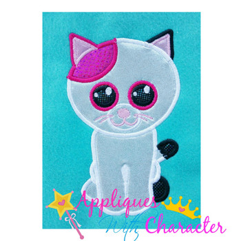 Beanie Boo Cat Applique Embroidery Design