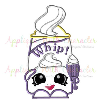 Shopkins Dollops Applique Embroidery Design