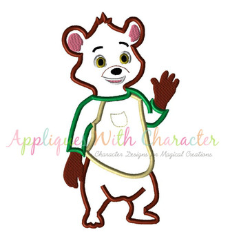 Goldie and Bear Applique Embroidery Design
